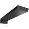 Ekena Millwork Hidden Floating Steel Heavy Duty Bracket w/ Flange, Powder Coated Black 2 1/2"W x 10"D x 1 1/2"H BKTM02X10X01HFPBL - alternate 1